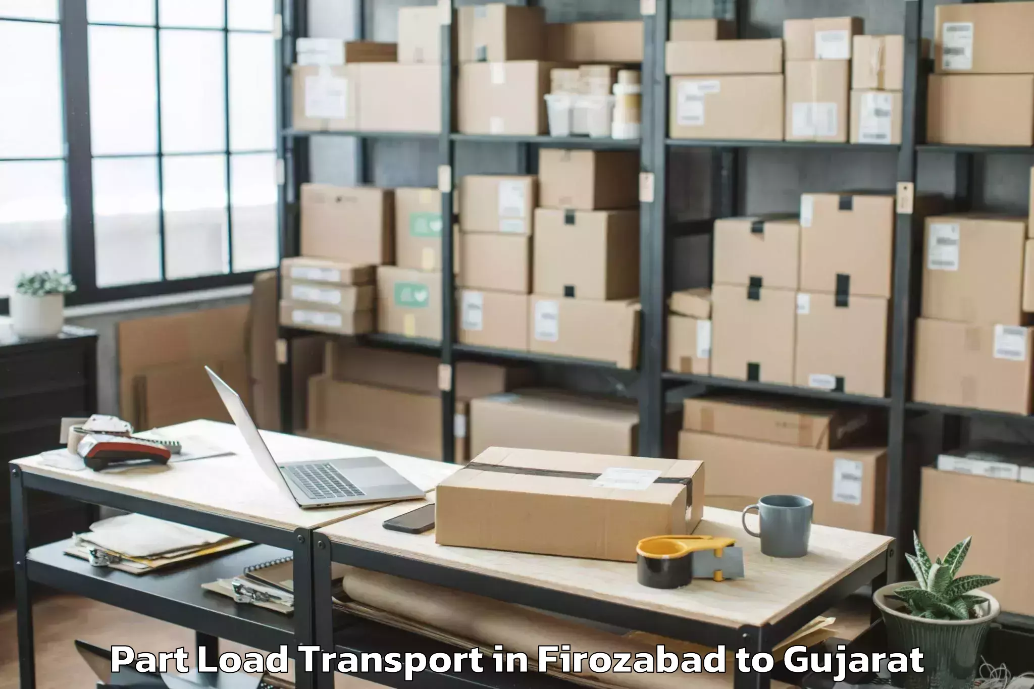 Top Firozabad to Jafrabad Part Load Transport Available